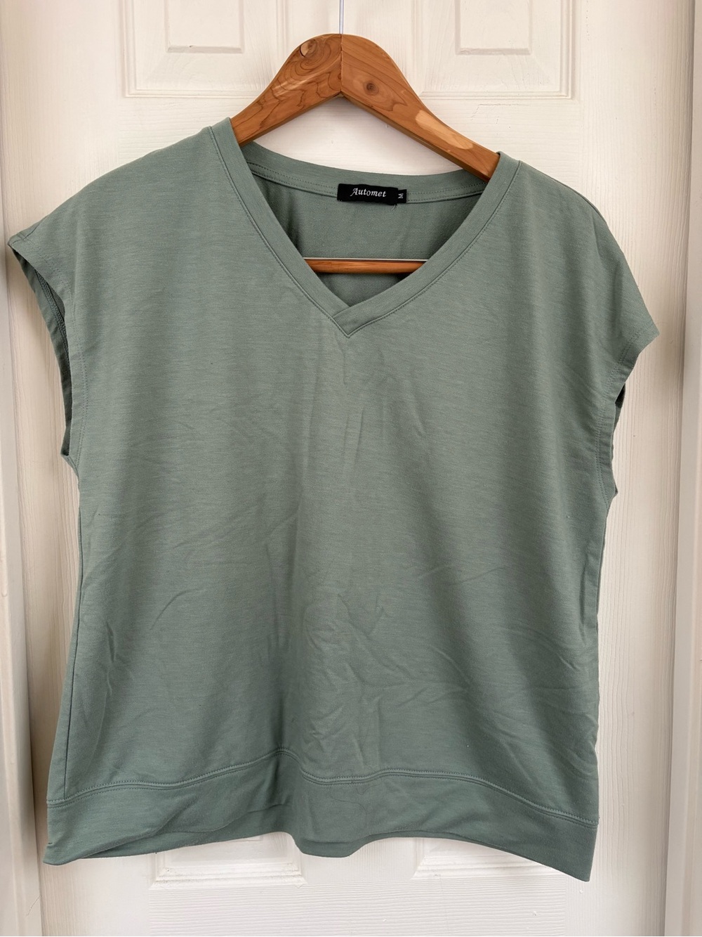 Women’s Sage V-Neck Cap Sleeve Top